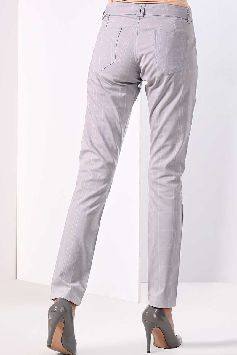 CASUAL TROUSER GREY CHECK LT-1036