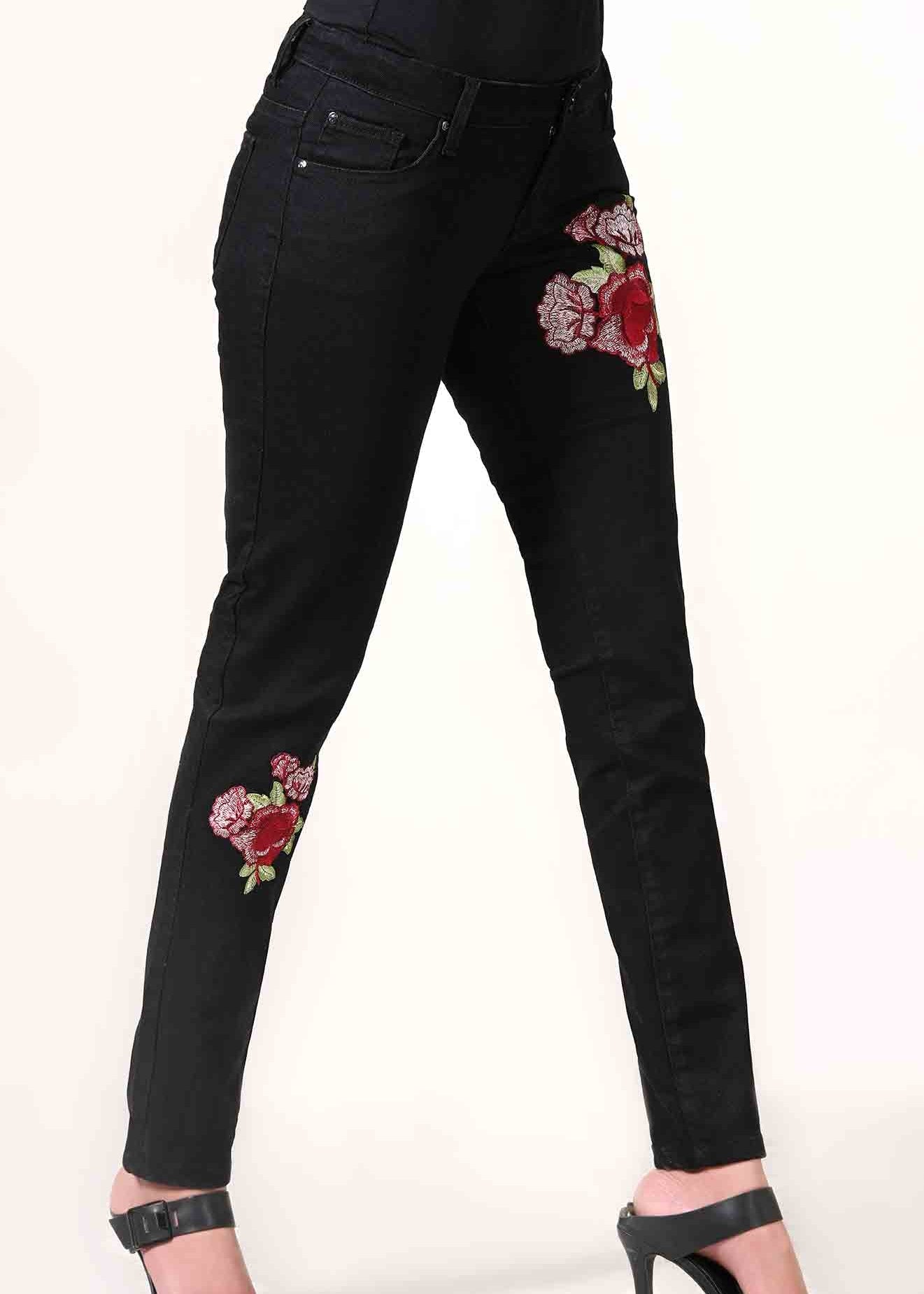 Picture of FITTED TROUSER EMBROIDERED MOTIFS LT-981 - Chenone Official - Online Shopping