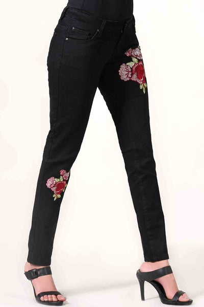 FITTED TROUSER EMBROIDERED MOTIFS LT-981